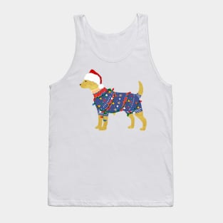 Golden Retriever Ugly Christmas Sweater Tank Top